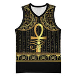 Afro Ancient Egypt Ankh and Eye Of Horus Basketball Jersey Egyptian Hieroglyphs LT14