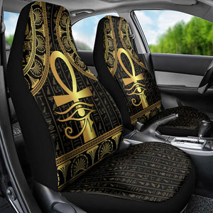 Afro Ancient Egypt Ankh and Eye Of Horus Car Seat Cover Egyptian Hieroglyphs