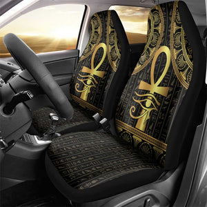 Afro Ancient Egypt Ankh and Eye Of Horus Car Seat Cover Egyptian Hieroglyphs