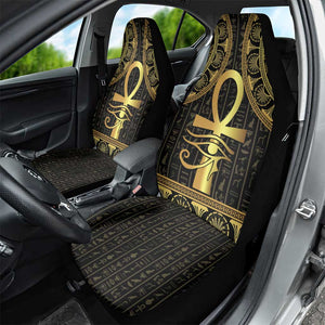 Afro Ancient Egypt Ankh and Eye Of Horus Car Seat Cover Egyptian Hieroglyphs