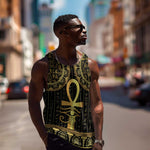 Afro Ancient Egypt Ankh and Eye Of Horus Men Tank Top Egyptian Hieroglyphs