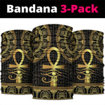 Afro Ancient Egypt Ankh and Eye Of Horus Neck Gaiter Egyptian Hieroglyphs LT14