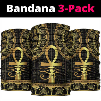 Afro Ancient Egypt Ankh and Eye Of Horus Neck Gaiter Egyptian Hieroglyphs LT14