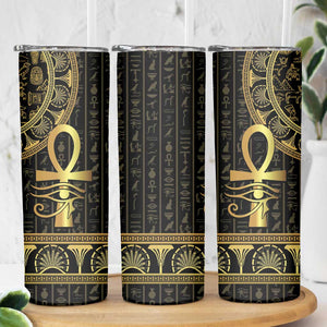 Afro Ancient Egypt Ankh and Eye Of Horus Skinny Tumbler Egyptian Hieroglyphs