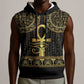 Afro Ancient Egypt Ankh and Eye Of Horus Sleeveless Hoodie Egyptian Hieroglyphs - African Pride