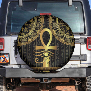 Afro Ancient Egypt Ankh and Eye Of Horus Spare Tire Cover Egyptian Hieroglyphs