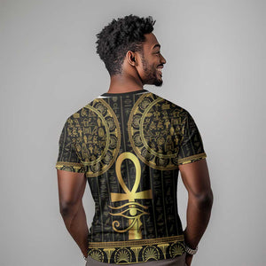 Afro Ancient Egypt Ankh and Eye Of Horus T shirt Egyptian Hieroglyphs