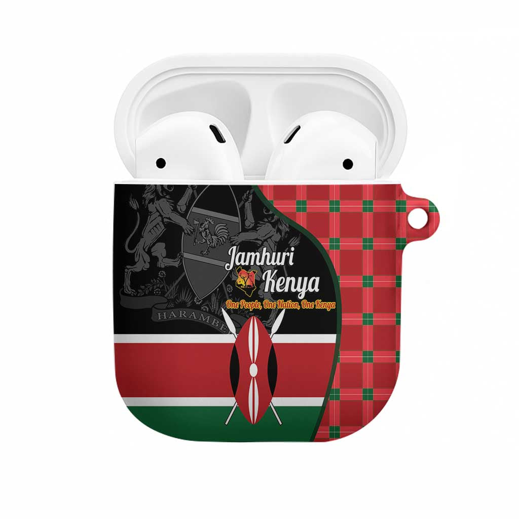 Kenya Jamhuri Day AirPods Case One People One Nation Massai Shuka Pattern