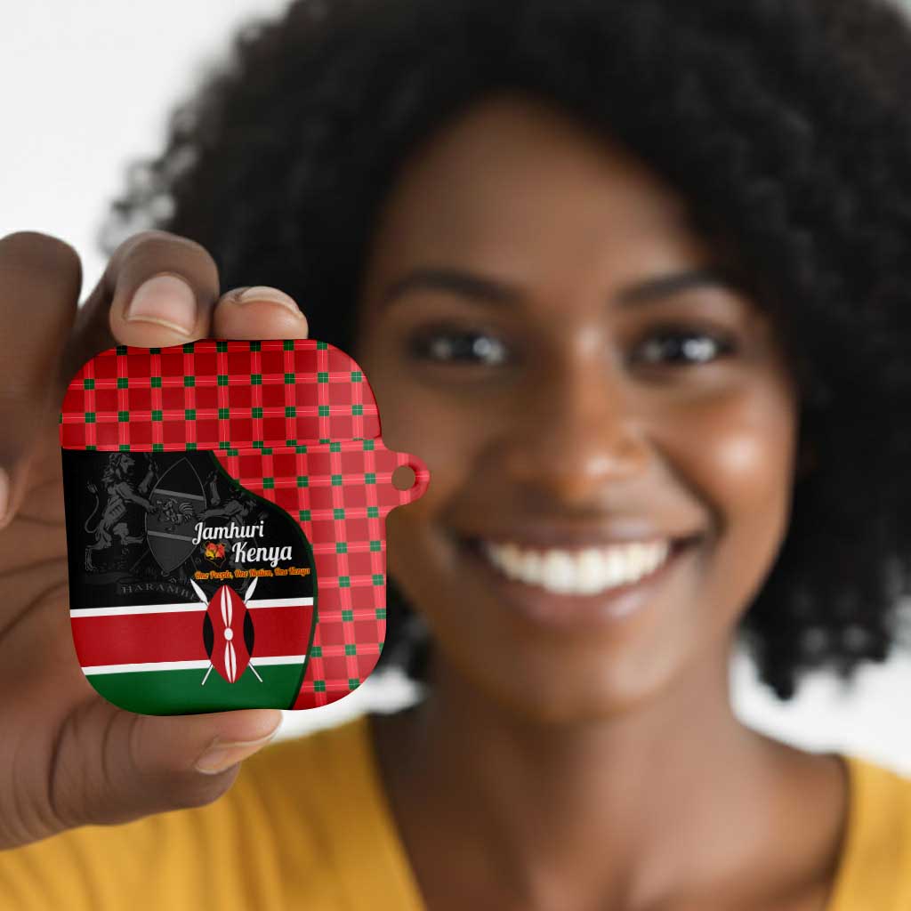 Kenya Jamhuri Day AirPods Case One People One Nation Massai Shuka Pattern