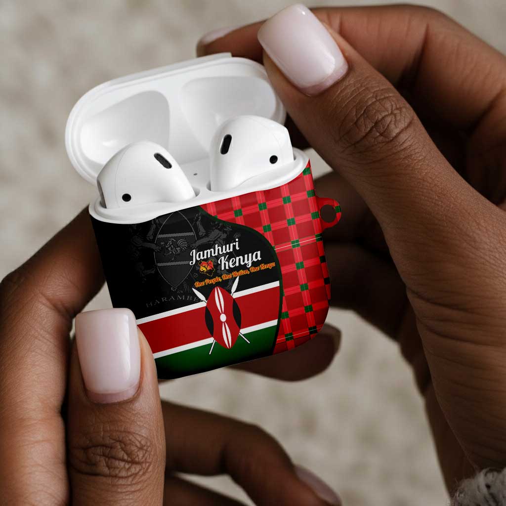 Kenya Jamhuri Day AirPods Case One People One Nation Massai Shuka Pattern
