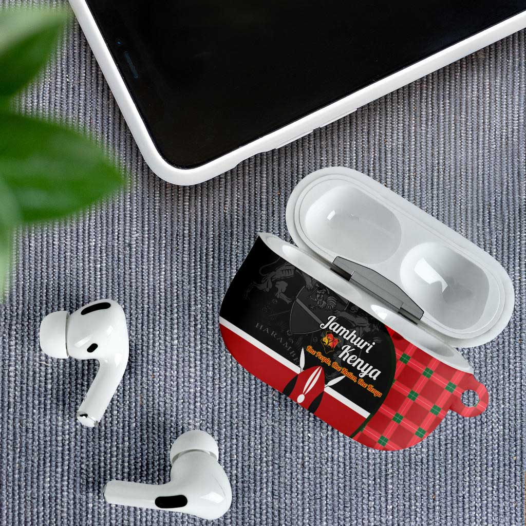 Kenya Jamhuri Day AirPods Case One People One Nation Massai Shuka Pattern