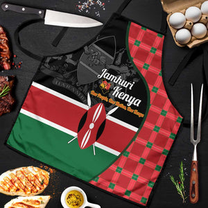 Kenya Jamhuri Day Apron One People One Nation Massai Shuka Pattern