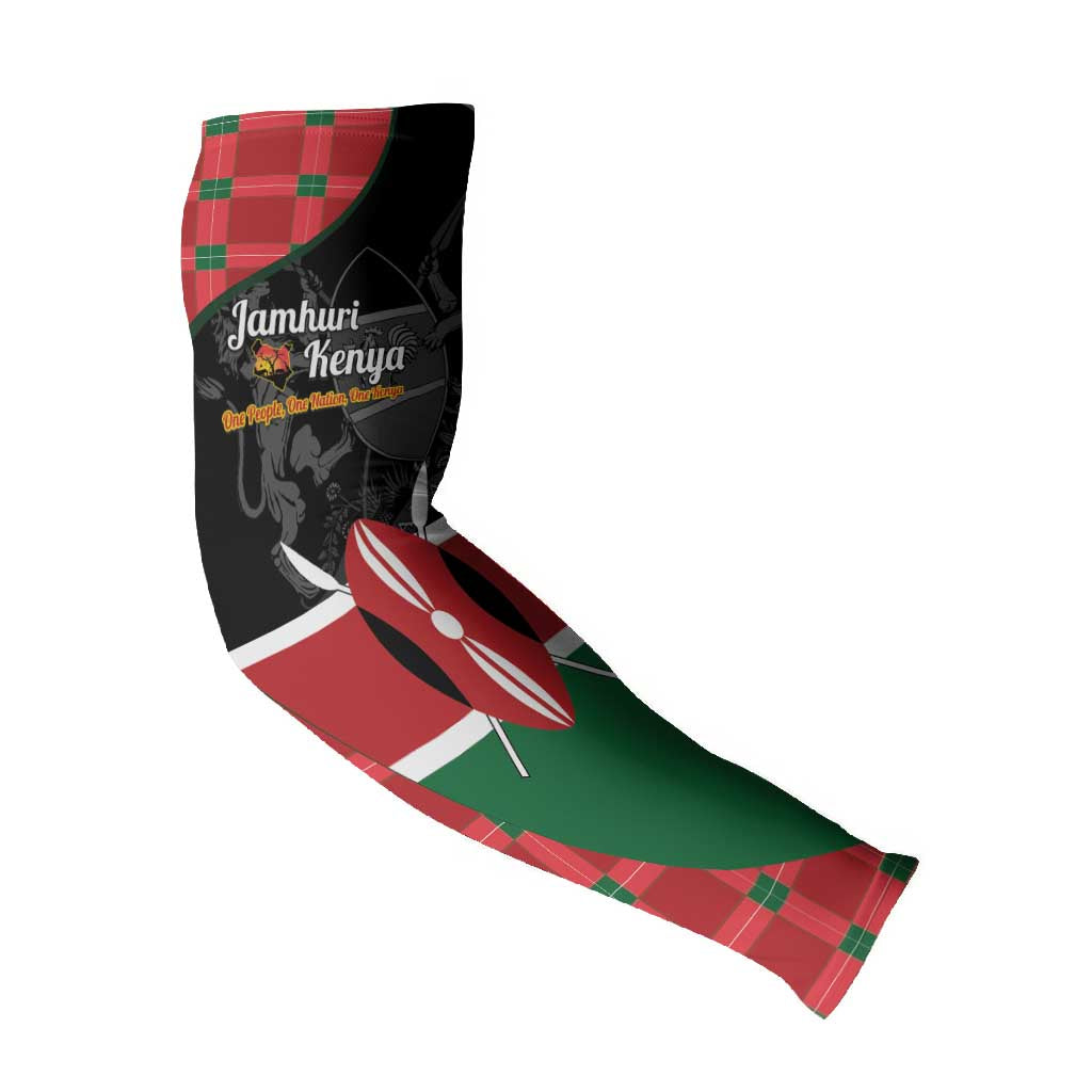 Kenya Jamhuri Day Arm Sleeves One People One Nation Massai Shuka Pattern