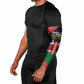 Kenya Jamhuri Day Arm Sleeves One People One Nation Massai Shuka Pattern