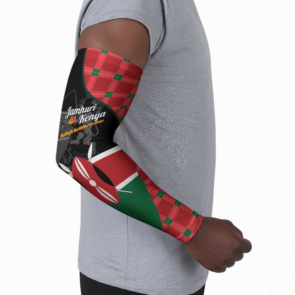 Kenya Jamhuri Day Arm Sleeves One People One Nation Massai Shuka Pattern