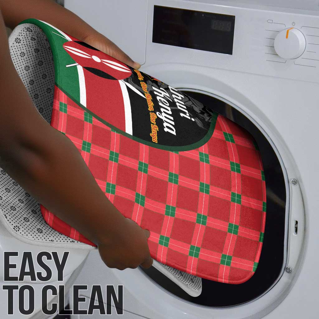 Kenya Jamhuri Day Bathroom Set One People One Nation Massai Shuka Pattern