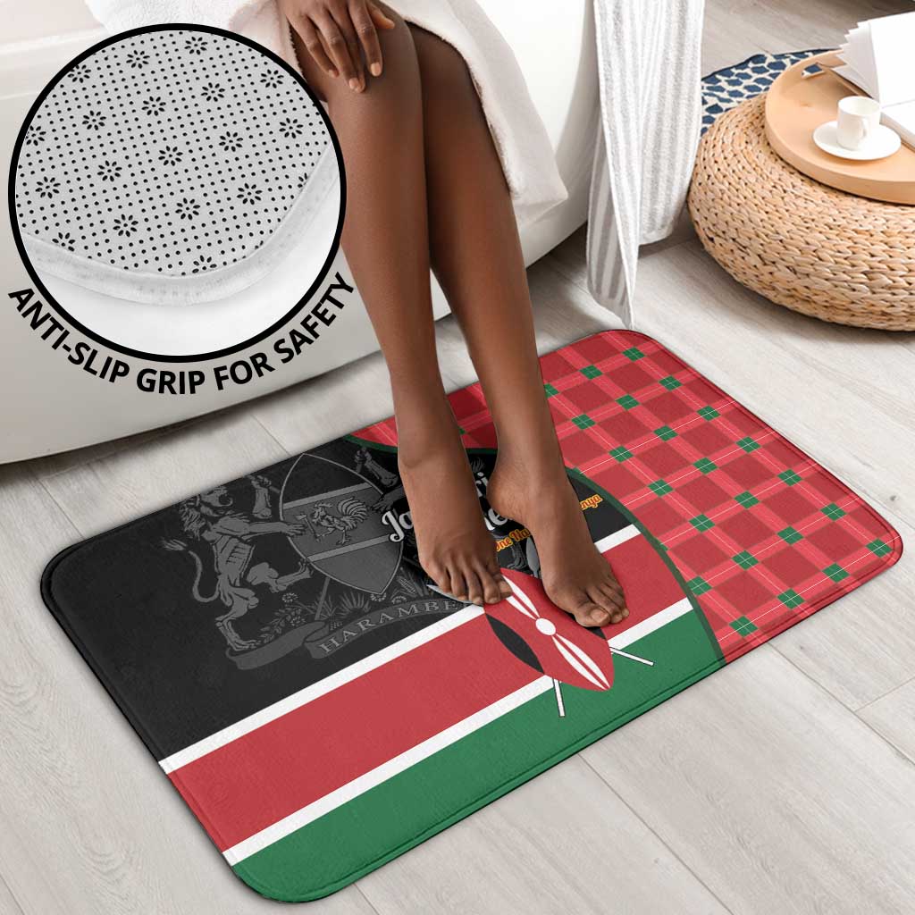 Kenya Jamhuri Day Bathroom Set One People One Nation Massai Shuka Pattern