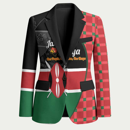 Kenya Jamhuri Day Blazer One People One Nation Massai Shuka Pattern