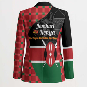 Kenya Jamhuri Day Blazer One People One Nation Massai Shuka Pattern