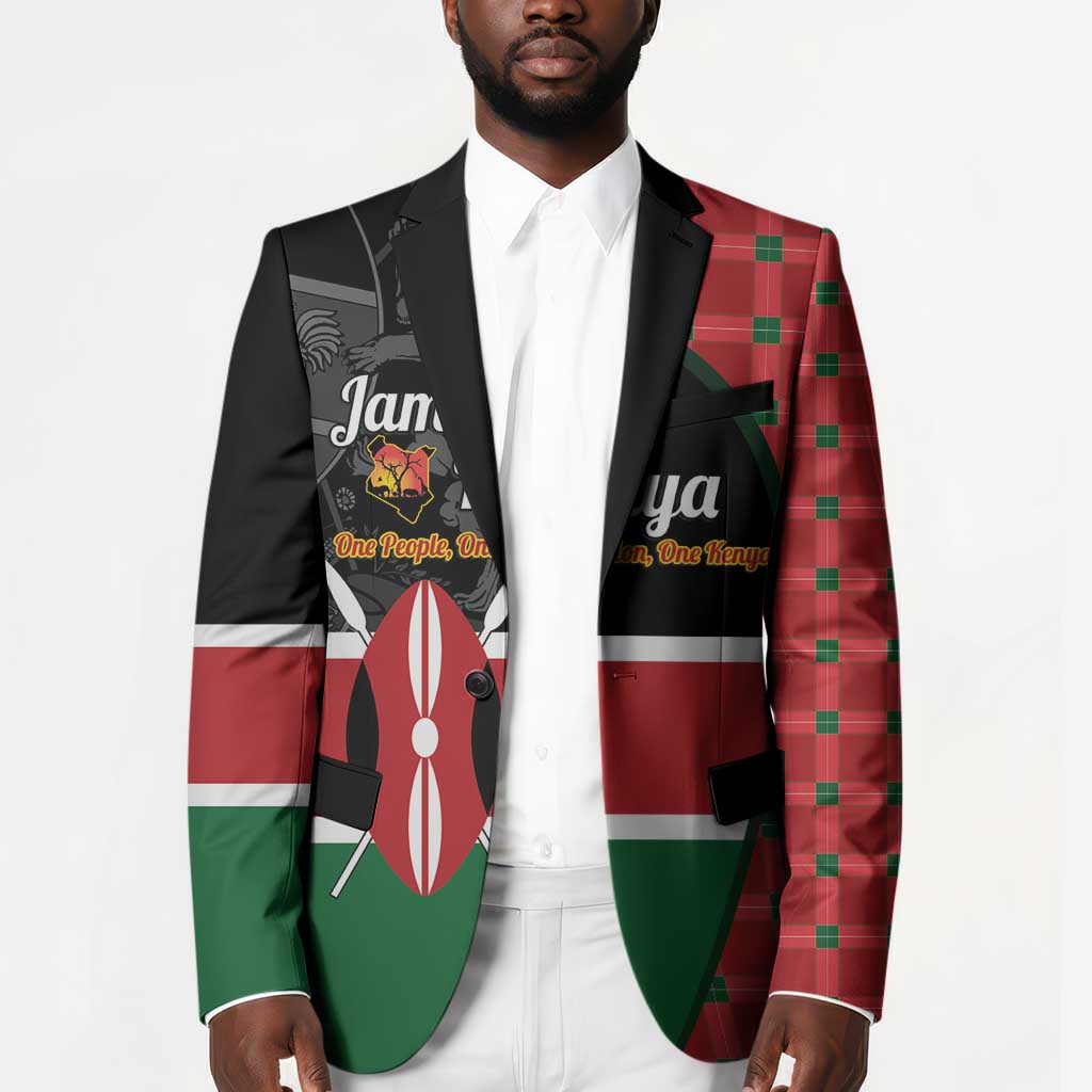 Kenya Jamhuri Day Blazer One People One Nation Massai Shuka Pattern