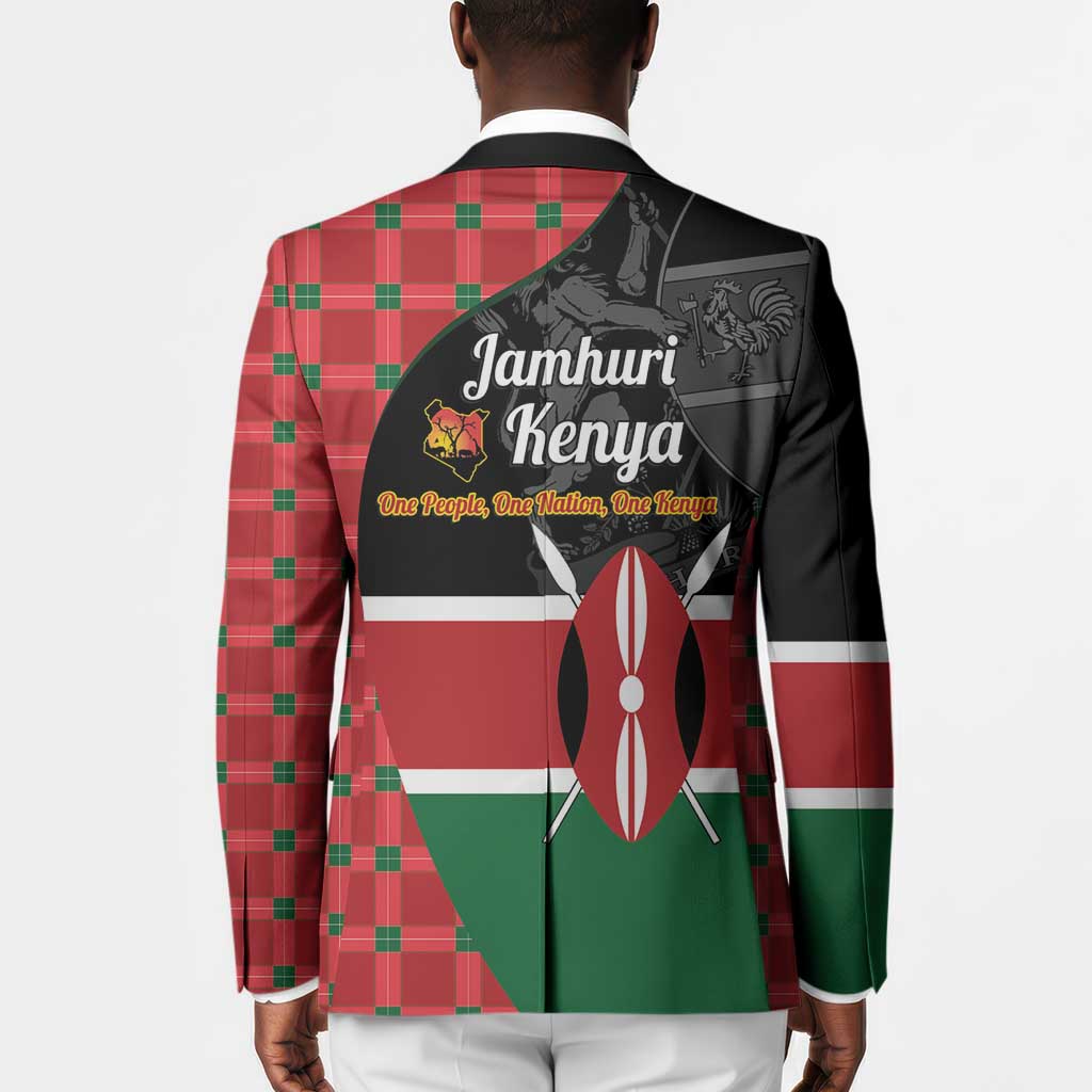 Kenya Jamhuri Day Blazer One People One Nation Massai Shuka Pattern