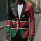 Kenya Jamhuri Day Blazer One People One Nation Massai Shuka Pattern