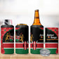 Afro Jamhuri ya Kenya 4 in 1 Can Cooler Tumbler One People One Nation Massai Shuka Pattern - African Pride
