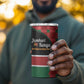 Afro Jamhuri ya Kenya 4 in 1 Can Cooler Tumbler One People One Nation Massai Shuka Pattern - African Pride