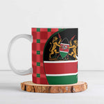 Kenya Jamhuri Day Ceramic Mug One People One Nation Massai Shuka Pattern