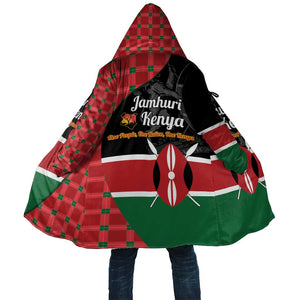 Kenya Jamhuri Day Cloak One People One Nation Massai Shuka Pattern