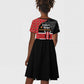 Afro Jamhuri ya Kenya Kid Short Sleeve Dress One People One Nation Massai Shuka Pattern LT14