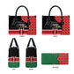 Kenya Jamhuri Day Leather Bag One People One Nation Massai Shuka Pattern