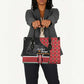 Kenya Jamhuri Day Leather Bag One People One Nation Massai Shuka Pattern