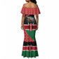 Afro Jamhuri ya Kenya Mermaid Dress One People One Nation Massai Shuka Pattern LT14