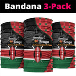 Afro Jamhuri ya Kenya Neck Gaiter One People One Nation Massai Shuka Pattern - African Pride