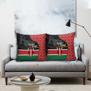 Kenya Jamhuri Day Pillow Cover One People One Nation Massai Shuka Pattern