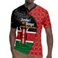 Afro Jamhuri ya Kenya Rugby Jersey One People One Nation Massai Shuka Pattern LT14