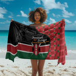 Afro Jamhuri ya Kenya Sarong One People One Nation Massai Shuka Pattern - African Pride