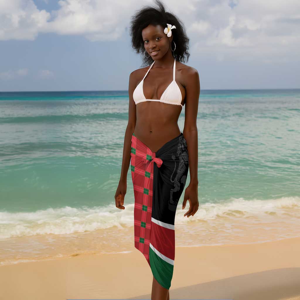 Afro Jamhuri ya Kenya Sarong One People One Nation Massai Shuka Pattern - African Pride