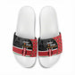 Kenya Jamhuri Day Slide Sandals One People One Nation Massai Shuka Pattern