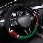 Afro Jamhuri ya Kenya Steering Wheel Cover One People One Nation Massai Shuka Pattern - African Pride