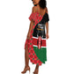 Afro Jamhuri ya Kenya Summer Maxi Dress One People One Nation Massai Shuka Pattern LT14
