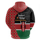 Afro Jamhuri ya Kenya Zip Hoodie One People One Nation Massai Shuka Pattern - African Pride
