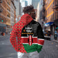 Afro Jamhuri ya Kenya Zip Hoodie One People One Nation Massai Shuka Pattern - African Pride