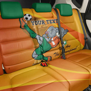 Custom Ivory Coast Football Back Car Seat Cover 2024 Mascot With Champions Trophy