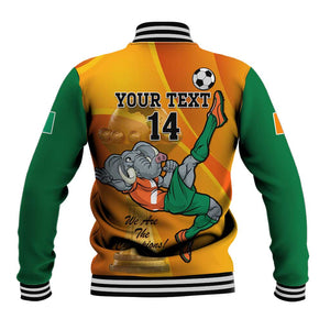 Custom Ivory Coast Football Baseball Jacket 2024 Mascot With Champions Trophy LT14