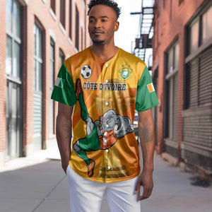 Custom Ivory Coast Football Baseball Jersey 2024 Mascot With Champions Trophy