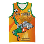 Custom Ivory Coast Football Basketball Jersey 2024 Mascot With Champions Trophy LT14