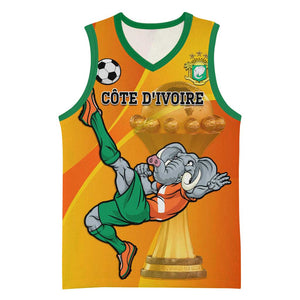 Custom Ivory Coast Football Basketball Jersey 2024 Mascot With Champions Trophy LT14