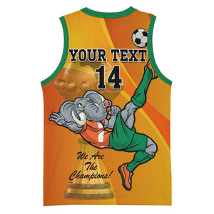 Custom Ivory Coast Football Basketball Jersey 2024 Mascot With Champions Trophy LT14